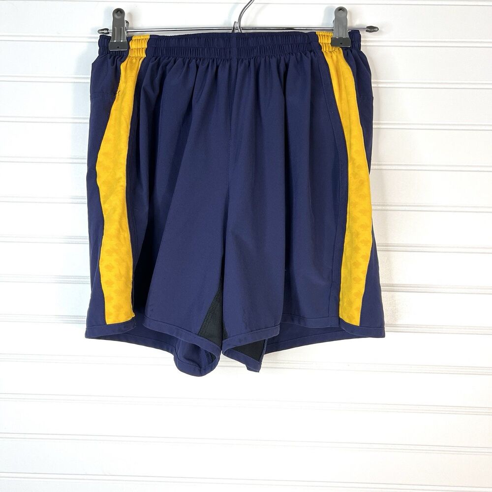 Rabbit Running Shorts Men’s Small Blue Yellow Lined Athletic Trail Training